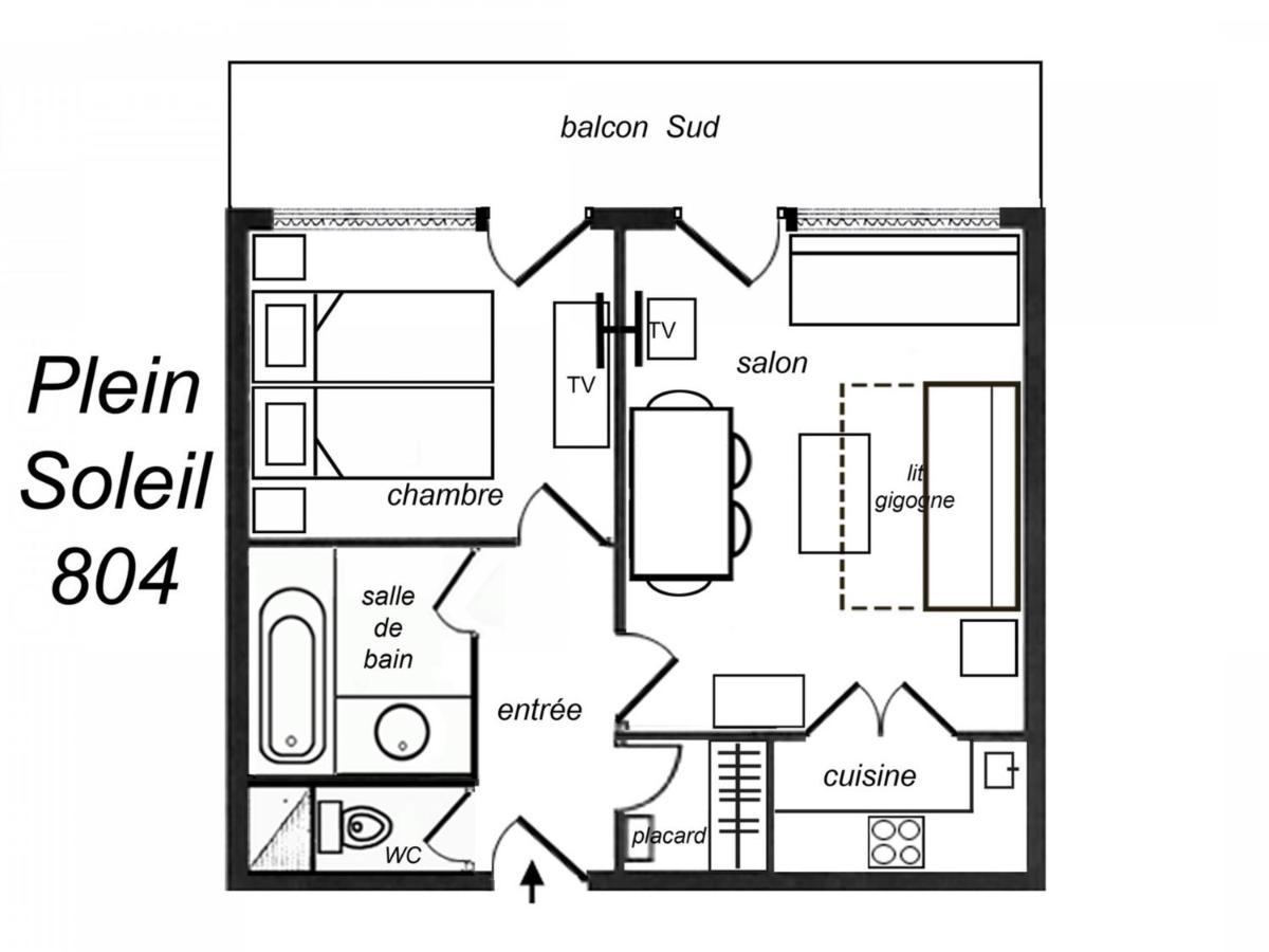 Appartement Ensoleille Avec Tv, Proche Pistes Et Commerces, Residence Plein Soleil, Les Allues - Fr-1-182-18 Мерибель Экстерьер фото